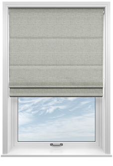 Melrose (Blackout), Silver Rain - Motorised Roman Blind